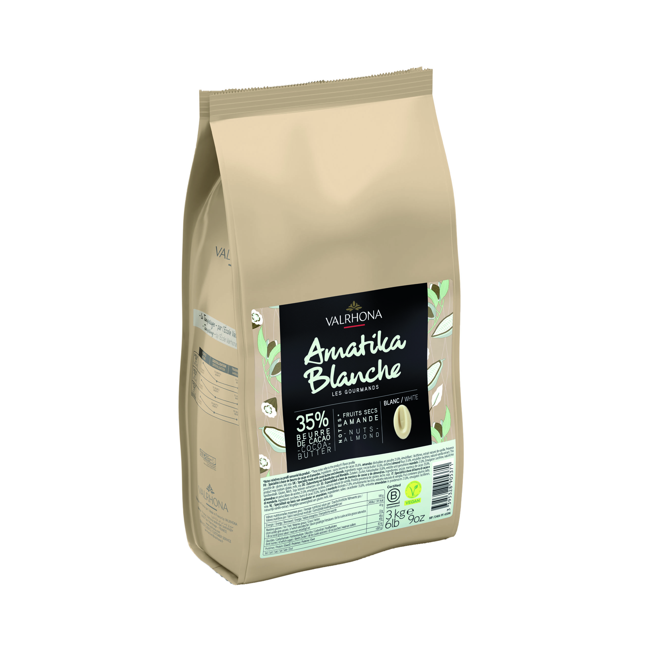 Valrhona Amatika 35% biela VEGAN 3kg