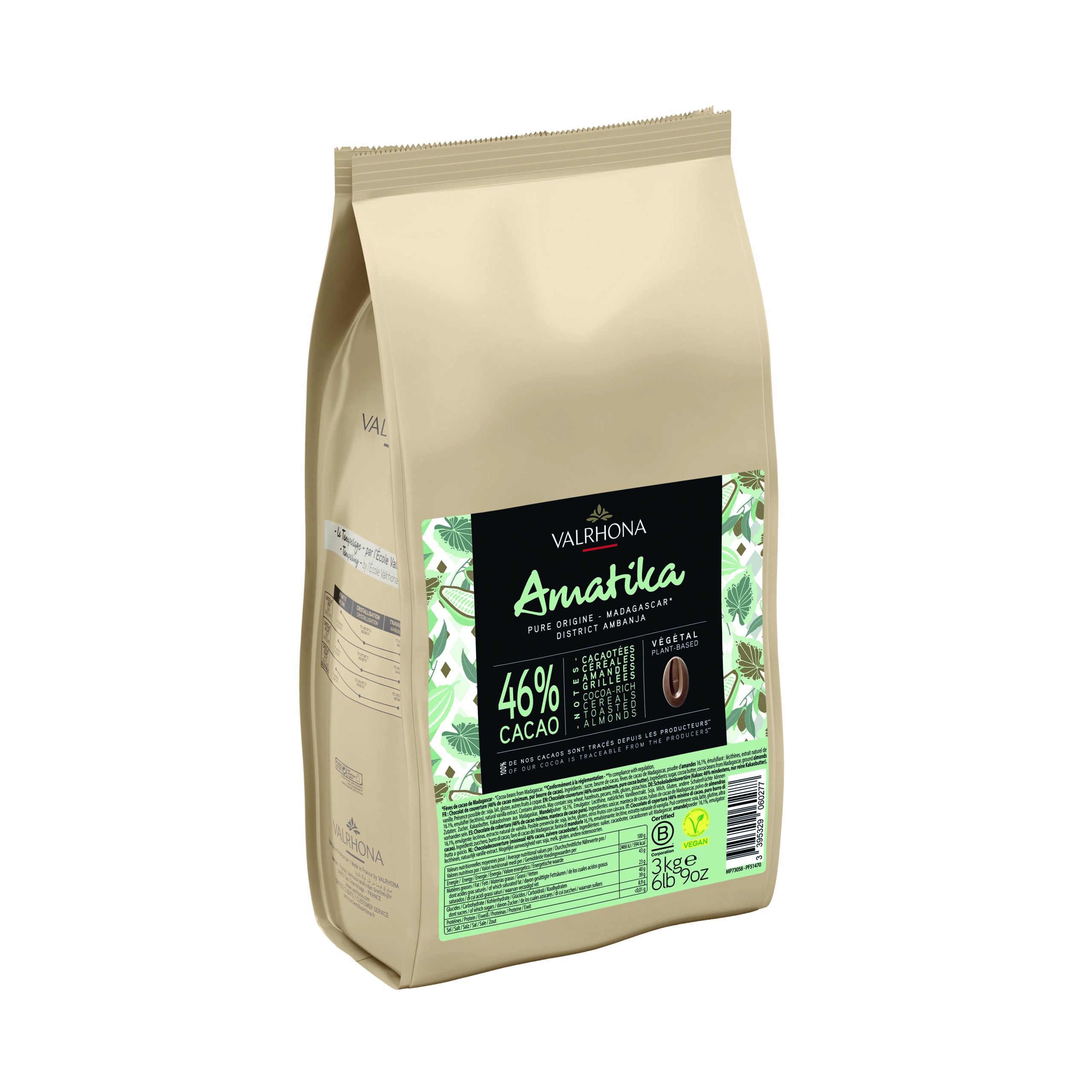 Valrhona Amatika Madagaskar "mliečna" 46% VEGAN 1kg NB